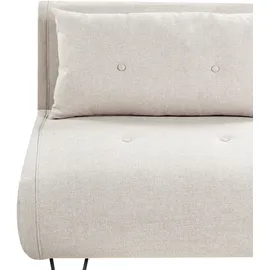 Beliani Schlafsofa Stoff 2-Sitzer Hellbeige