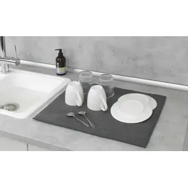 Wenko Mikrofaser Abtropfmatte Miko 47 x 40 cm Grau