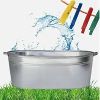 orbitrex.eu Generisch Badewanne Verzinkte Zinkwanne Ovale Pflanzgefäße Blumentopf Garten 75 Liter