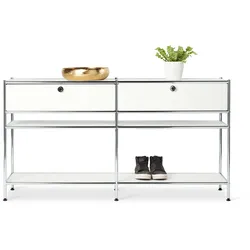 Tchibo - Konsole Metall »Cn3« mit 2 Schubladen - 152x40x82cm - chrom - Metall / Stahl / Aluminium