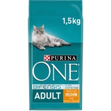 PURINA ONE BIFENSIS Adult Katzentrockenfutter: reich an Huhn, stärkt natürliche Abwehrkräfte, für gesunde Knochen, Haut, Zähne & Harnwege I ab 1 Jahr