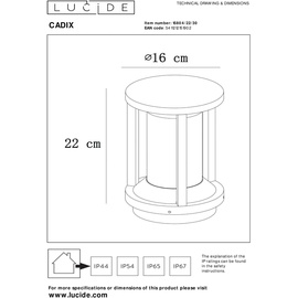 Lucide Cadix aus Aludruckguss 22cm