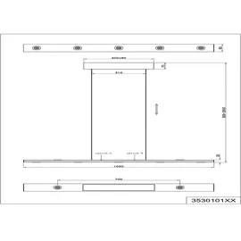 Trio Graham 1-flg. 200 cm eckig schwarz matt