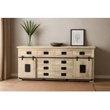 Sam Sideboard Kommode Akazie massiv eichefarben 200 x 45 x 90 cm LIBRO