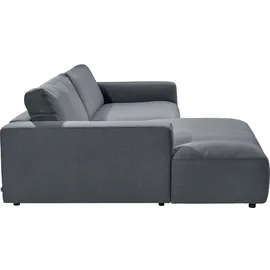 Musterring Eckcouch Flachgewebe 3-Sitzer Schwarz