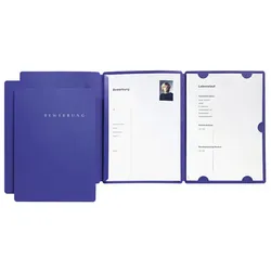 Bewerbungsmappe SELECT blau 3-teilig   3er-SET