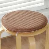Runs Of Sitzkissen Für Hocker, Dünnes, Kühles Sitzkissen, Runde Stuhlauflage Aus Baumwolle Mit Bändern Für Garten, Esszimmer, Küche, Terrasse, Durchmesser 30 Cm (12 Zoll)