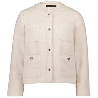 Betty Barclay Damen Blazer-Jacke mit Fransen 36, beige - 36