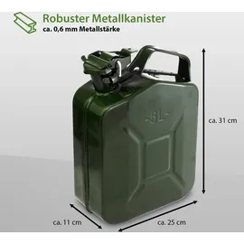 Baumarktplus Benzinkanister 3x Olivgrün 5 l