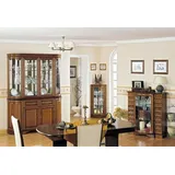 Xlmoebel Esszimmer-Set Traditionelles Esszimmermöbel-Set mit großer Eckvitrine und Buffet, (3-St., 3tlg Esszimmer Set (Vitrine + Eckvitrine + Buffet), Hergestellt in Europa braun