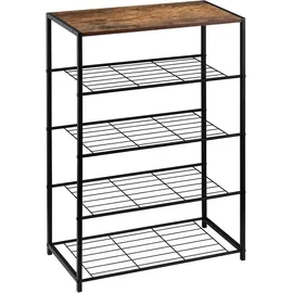 Woltu Schuhbank 63 x 83 x 30 cm schwarz / schwarz