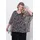 MIAMODA Druckbluse grau / schwarz / weiß XL-XXL