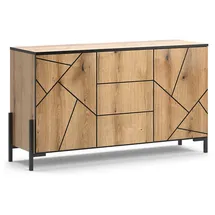 Vicco Kommode Hatto, Eiche, 124 x 69.6 cm,