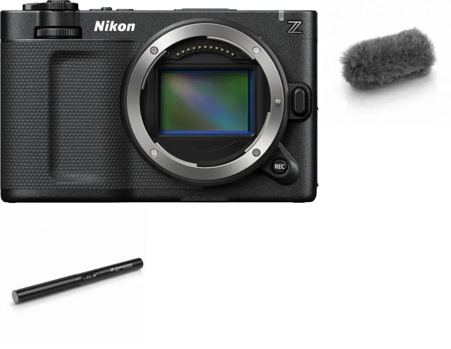 Nikon ZR + Sennheiser Mikrofon MKE 600 + Fellwindschutz