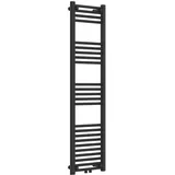 neu.haus Handtuchheizkörper Voss 400 x 1400 mm 485 W schwarz Mittelventil