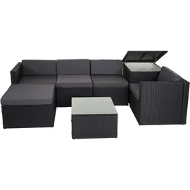 Mendler HWC-D21 Lounge-Set anthrazit/dunkelgrau