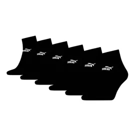 Puma ELEMENTS Quarter Socken 6 Paare Schwarz 39-42