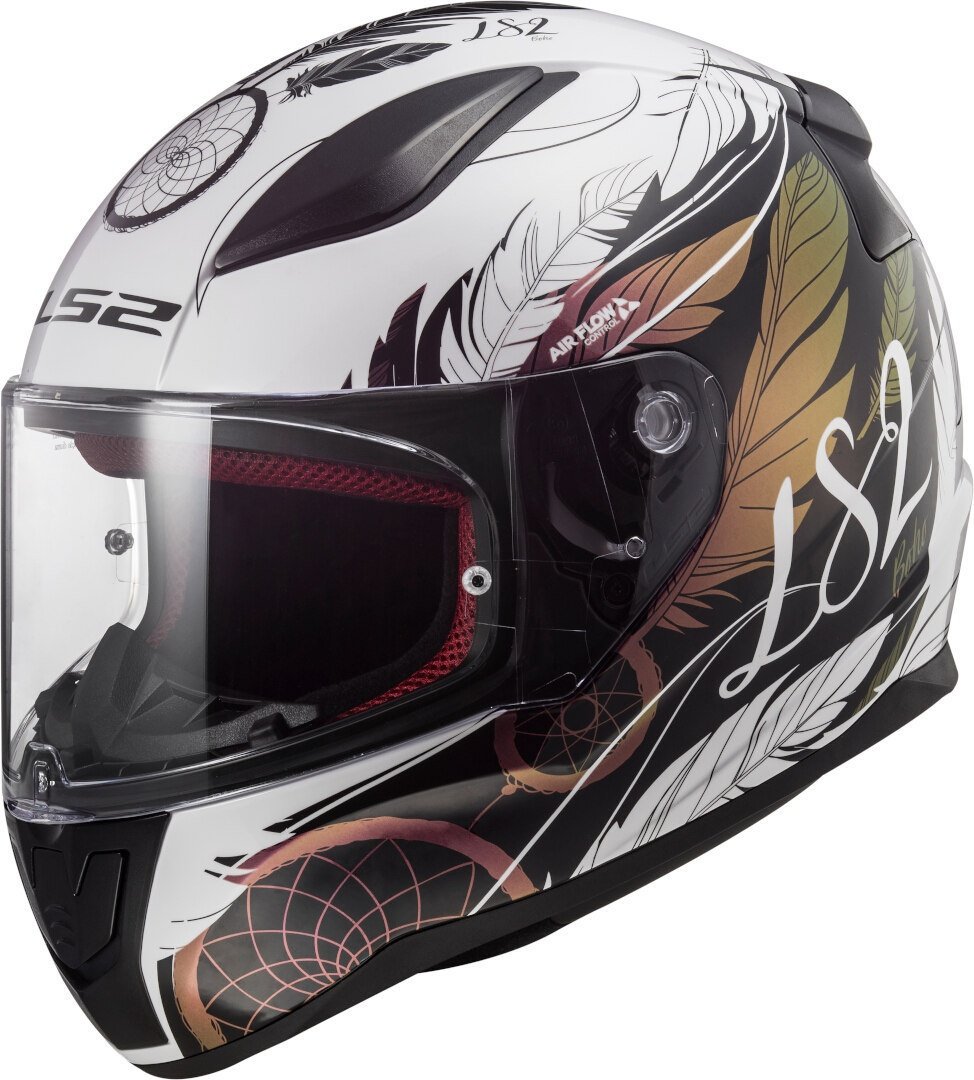 LS2 FF353 Rapid II Boho Helm, zwart-wit-pink, XS