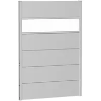 Biohort Sichtschutzelement 100 x 135 cm Silber Metall