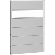 Biohort Sichtschutzelement 100 x 135 cm Silber Metall