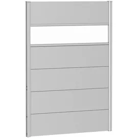 Biohort Sichtschutzelement 100 x 135 cm Silber Metall