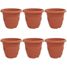 vidaXL Runder Blumentopf Ø 26 x 21,5 cm Ziegelrot