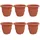 vidaXL Runder Blumentopf Ø 26 x 21,5 cm Ziegelrot