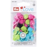 Prym Love Color Blume 13,6 mm türkis/grün/pink