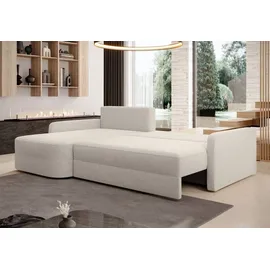 ax living Eckcouch mit Schlaffunktion 250 cm Beige