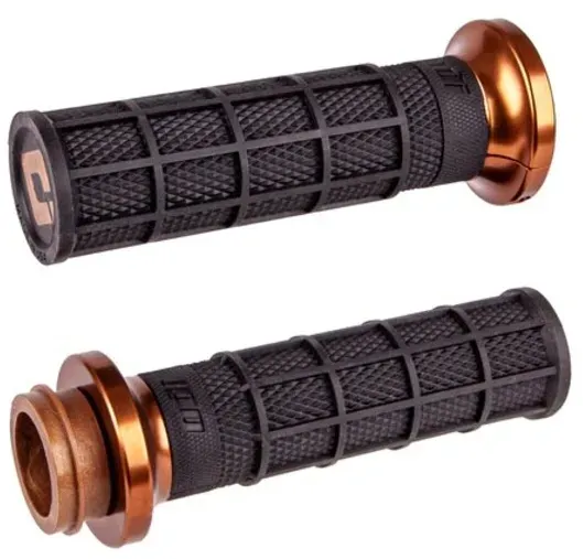 ODI V-Twin Lock-onTM Hart-Luck Signature Full-Waffle Grip Set (Throttle By Wire) - Harley Davidson 2008-