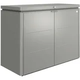 Biohort Gartenbox, Grau, Metall, 160x118x70 cm, Qualität aus Österreich, Deckel aufklappbar, mit Türen, absperrbar, integrierte Durchlüftung, wartungsfrei, regenwasserdicht, Aufbewahrung & Schutzhüllen, Gartenboxen