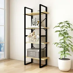 vidaXL Bücherregal 4 Böden 60x30x140 cm Massivholz Kiefer