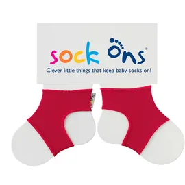 Sock Ons Babysöckchenhalter rot 0-6 Monate