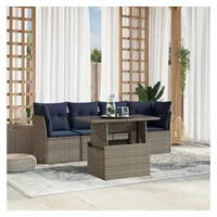 vidaXL Gartensofa-Set 5-tlg. grau