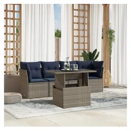 vidaXL Gartensofa-Set 5-tlg. grau