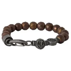 HAFENKLUNKER - ANKER ARMBAND - braun - silber