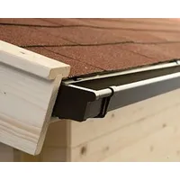 Weka Dachrinnen-Set für Satteldächer bis 450 cm Braun