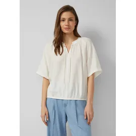 s.Oliver Strukturierte Viskosemix-Bluse im O-Shape Beige 48