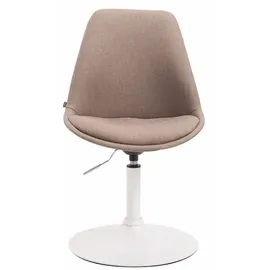 CLP Esszimmerstuhl Maverick Stoff Taupe Weiß