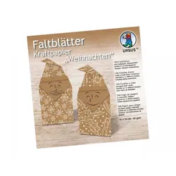URSUS Faltblätter Kraftpapier Weihnachten, 100 Blatt