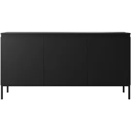 Selsey Sideboard 150 x 77 x 35 cm Schwarz