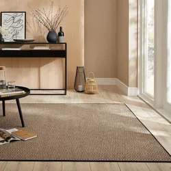 Teppich FLAIR RUGS "Jute Diamond", schwarz, B:160cm H:4mm L:230cm, Jute, Teppiche, Jute Teppich