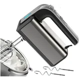 XERSEK Handmixer 800W Edelstahl Elektrischer Handmixer Rührgerät Stabmixer Schneebesen, 5 Stufen Handrührgerät Handrührer Pürierstab Handmixerset silberfarben