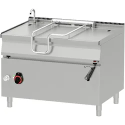 Groju Elektro Kippbratpfanne Bratpfanne Kipppfanne 120L 1200x900x900mm manuelle Kippvorrichtung Edelstahl Boden