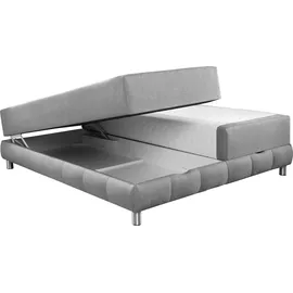Home Affaire Boxspringbett HOME AFFAIRE "Vaasa", grau, B:166cm L:206cm, Komplettbetten, Boxspringbett, für Dachschrägen geeignet, inkl. Bettkasten und Topper