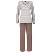 H.I.S. H.I.S Damen Pyjama creme-taupe Gr.48/50