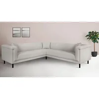 Home Affaire Ecksofa HOME AFFAIRE "AGNIA L-Form B/T/H: 244/244/71 cm", beige (creme), B:244cm H:71,5cm T:244cm, 100% Polyester, Sofas, Ecksofa, incl. Zierkissen, gleichschenklig, auch in Cord