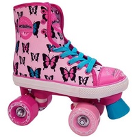 Park City Canvas Butterfly Klassische Rollschuhe Parallel 4 Räder, Unisex Kinder, Unisex Kinder, 0017152T35, Rosa, 34-35