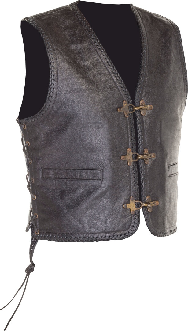 Richa Sadic Gilet Motorvest met vetersluiting, zwart, 4XL Voorman