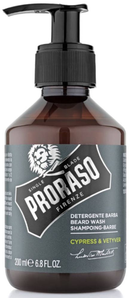 PRORASO Cypress & Vetyver Shampoing-Barbe 200 ml shampooing